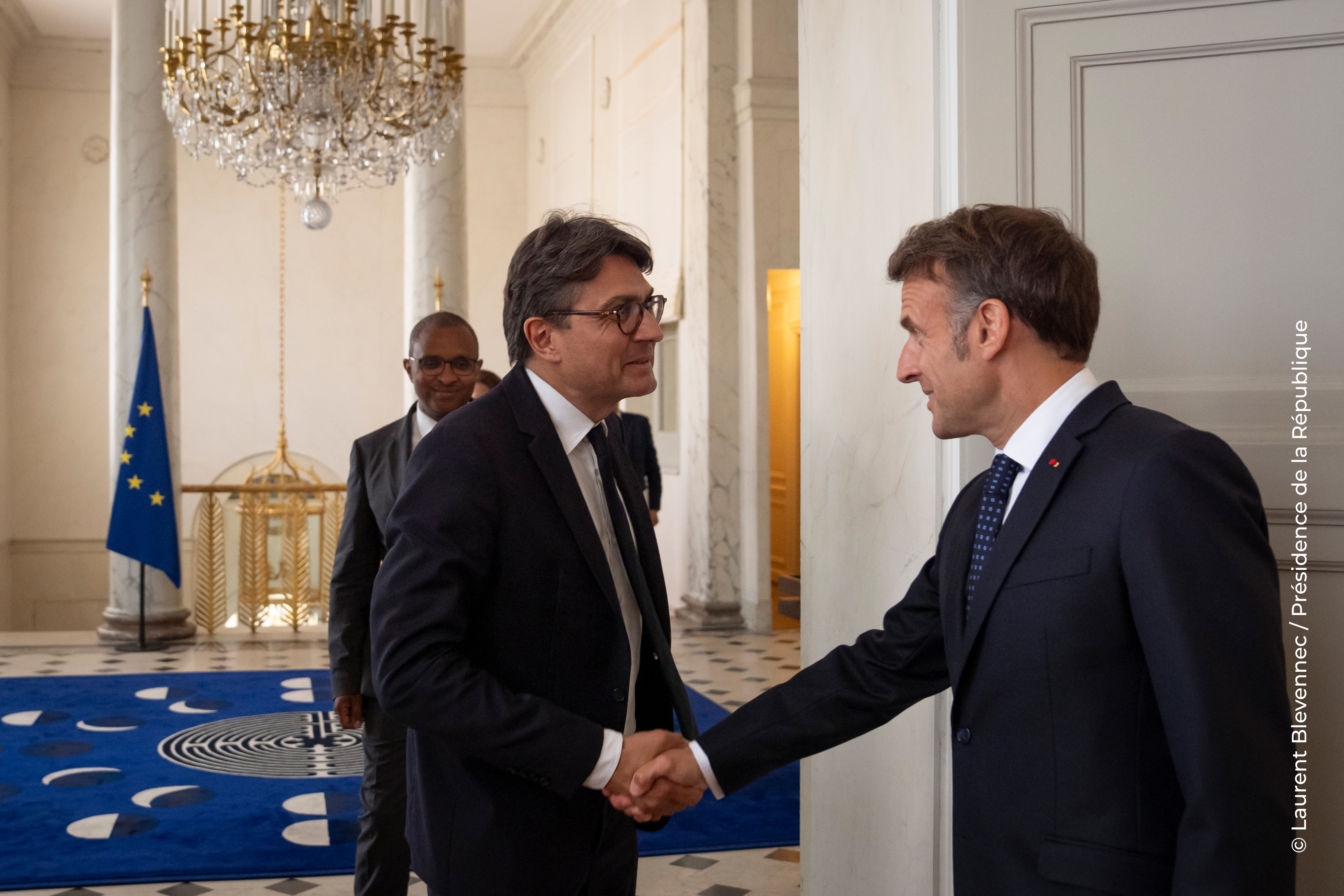 Mattias Guyomar, président de la CEDH, reçu par Emmanual Macron, président de la République française - 23/06/2026