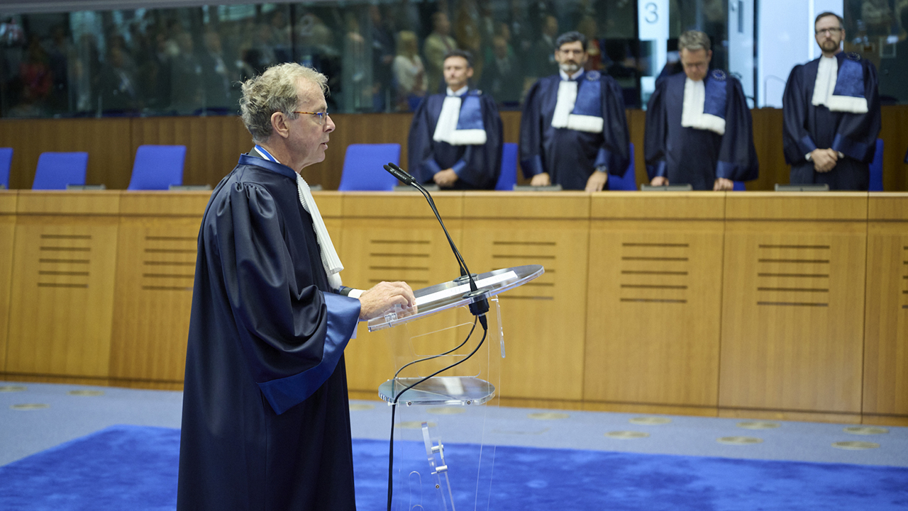 Swearing in of Hugh Mercer, Judge elected in respect of the United Kongdom