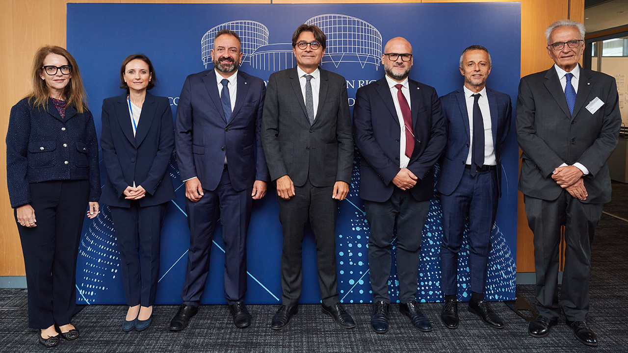 Official visit by Luca Beccari, Minister of Foreign Affairs, Political Affairs, International Economic Cooperation and Digital Transition of San Marino, and Stefano Canti, Minister of Justice, Welfare and Family of San Marino, to the ECHR