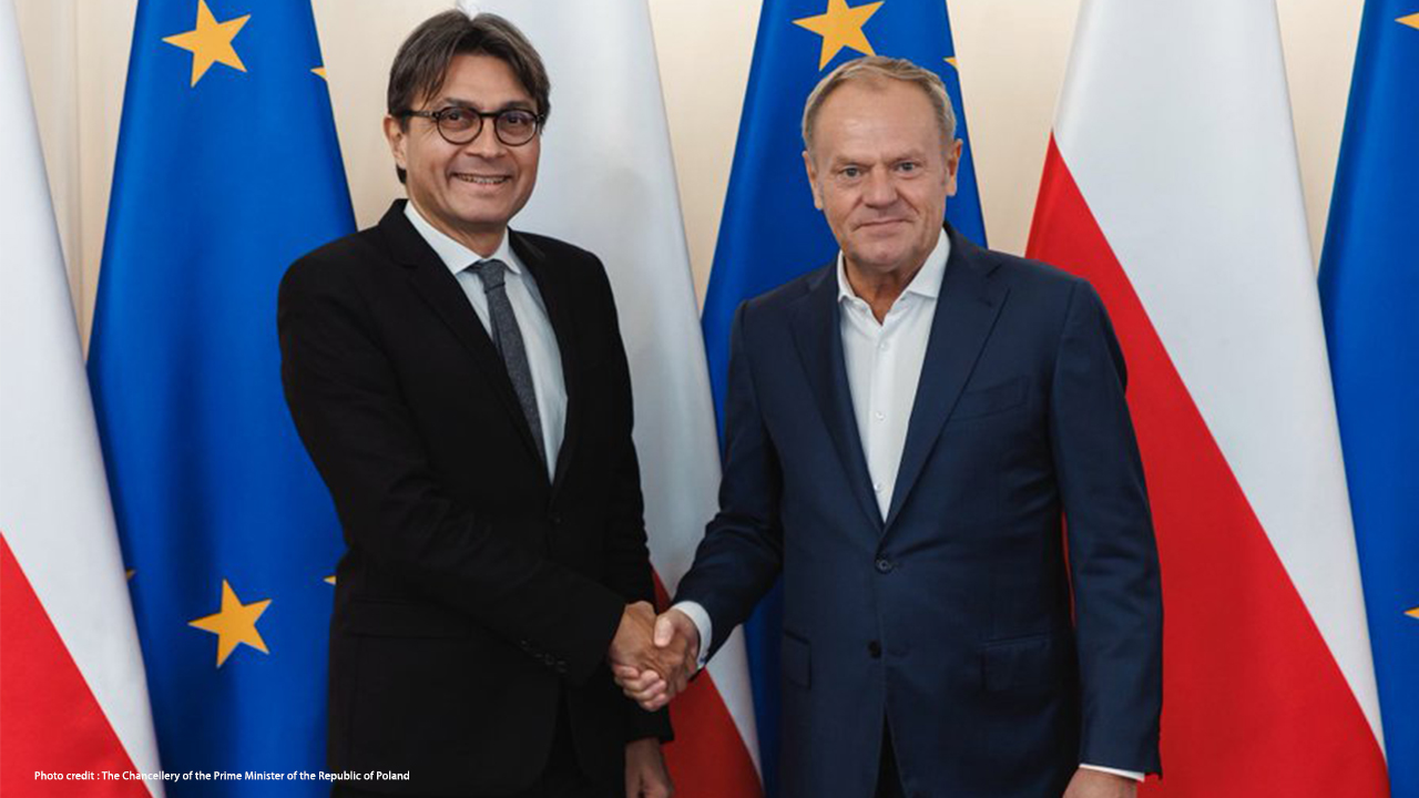 President Guyomar with Prime Minister Donald Tusk